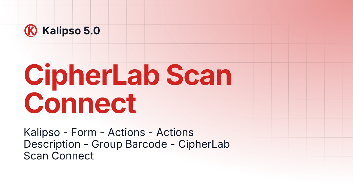 CipherLab Scan Connect Kalipso 5.0