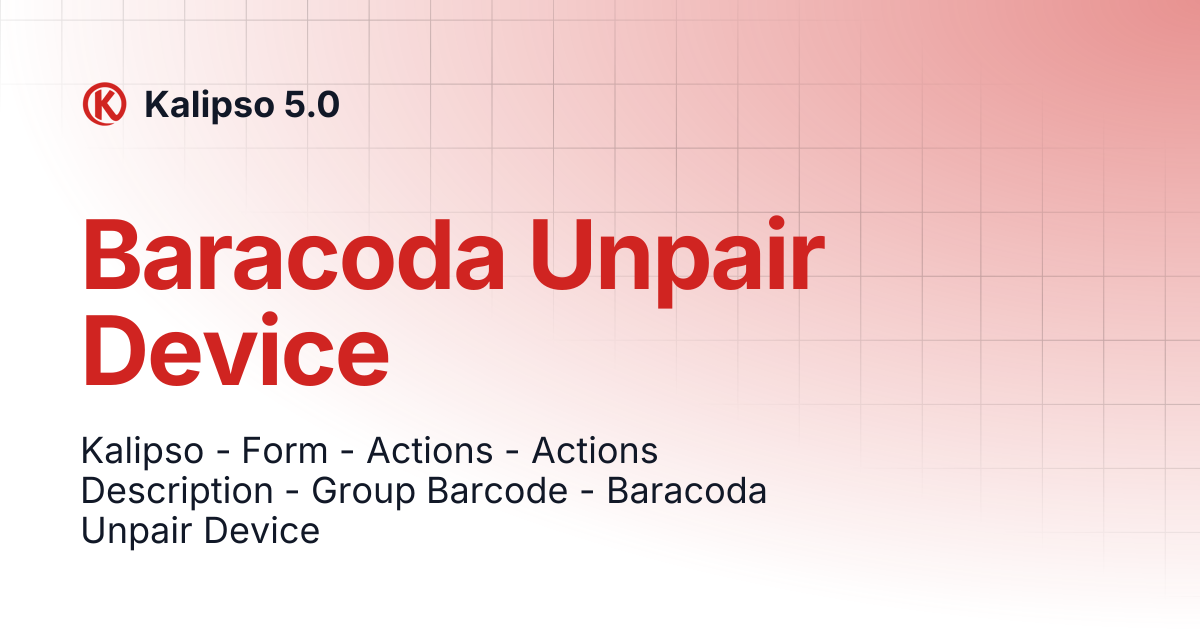 Baracoda Unpair Device | Kalipso 5.0
